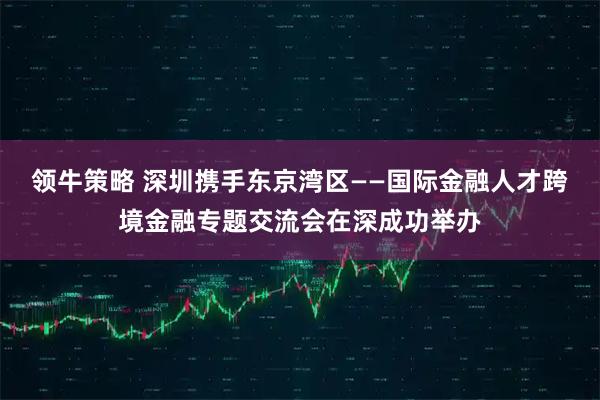 领牛策略 深圳携手东京湾区——国际金融人才跨境金融专题交流会在深成功举办